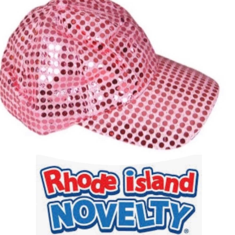 Rhode Island Novelty Pink Retro Disco Sequin Cap